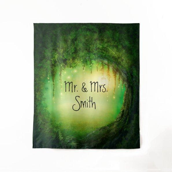 Enchanted Green Forest Tree Rustic Woods Backdrop