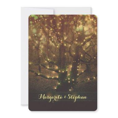 Enchanted romantic forest lights bridal shower Invitations