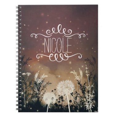 Enchanted Rustic Night Sky Stars & Foliage Journal