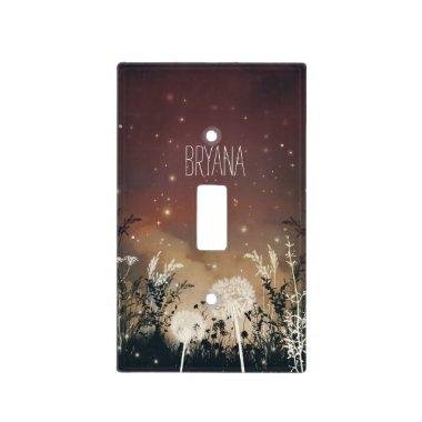 Enchanted Rustic Night Sky Stars & Foliage Rustic Light Switch Cover