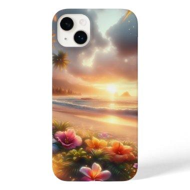 Enchanted Tropical Beach with Magical Hibiscus Case-Mate iPhone 14 Plus Case