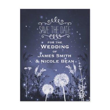 Enchanted Twilight Sky Stars & Foliage Save Date Announcement PostInvitations