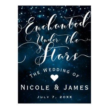 ENCHANTED UNDER THE STARS Starry Blue Skies Banner Poster