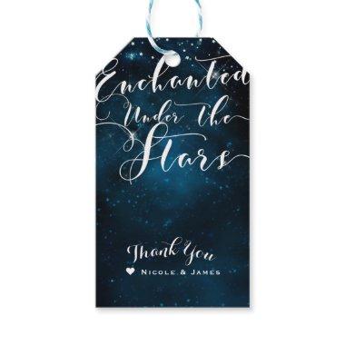 ENCHANTED UNDER THE STARS Starry Blue Wedding Gift Tags