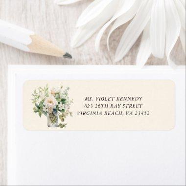 Enchanted Watercolor Bohemian Floral Address Label