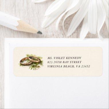 Enchanted Watercolor Bohemian Floral Address Label