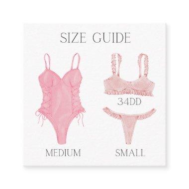 Enclosure size  for lingerie shower invitation
