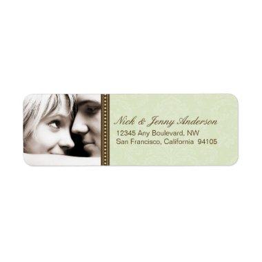 Engaged Photo Return Address Label (sage)