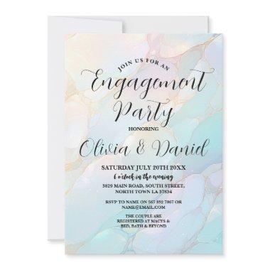 Engagement Party Geode Crystal Couples Pastels