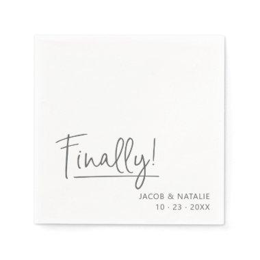 Engagement / Wedding | Finally! | Paper Napkin