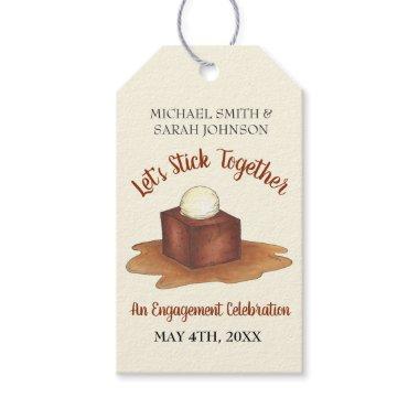 Engagement Wedding Party Sticky Toffee Pudding Gift Tags