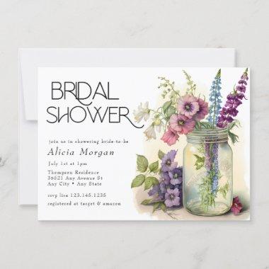 English Garden | Cottage Flowers Bridal Shower Invitations