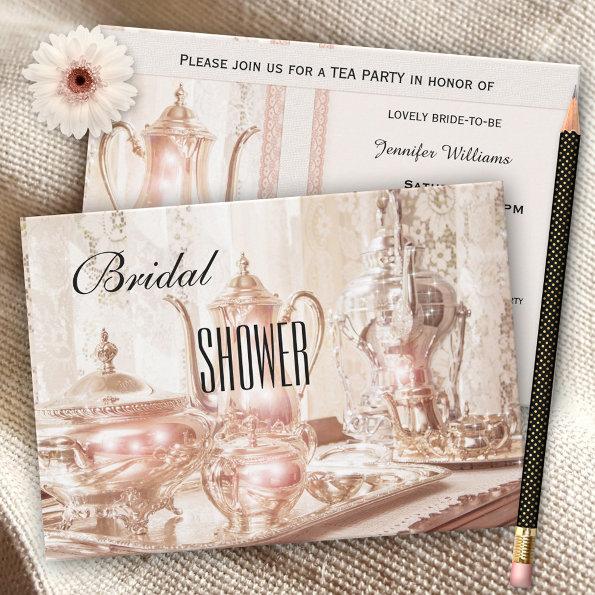 English High Tea Bridal Shower Invitations