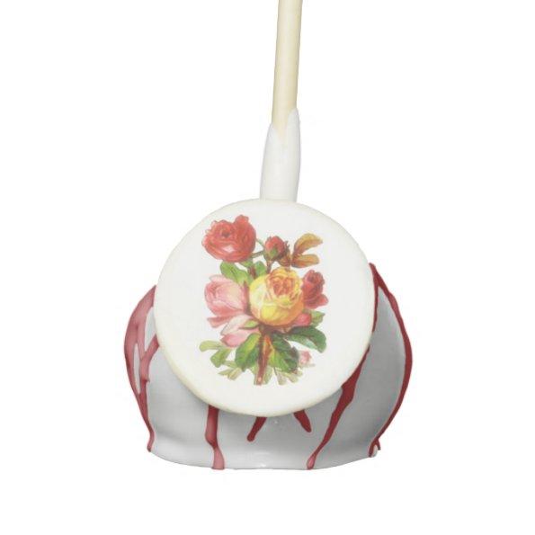 English Rose Tea Party Cake Pops, Party Favors