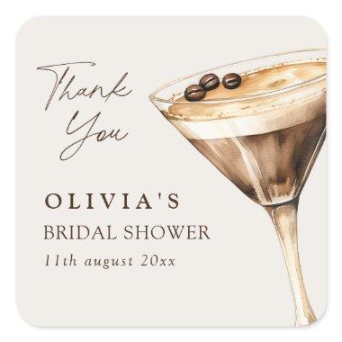 Espresso Martini  Thank You Square Sticker
