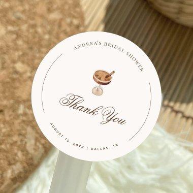 Espresso Martini Coffee  Thank You Classic Round Sticker