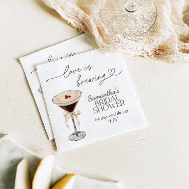 Espresso Martini Love Is Brewing  Napkins