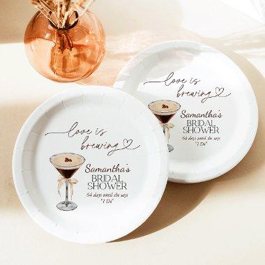 Espresso Martini Love Is Brewing  Paper Plates