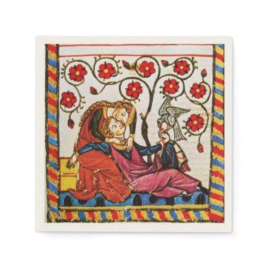 ETERNAL LOVE MEDIEVAL PAPER NAPKINS