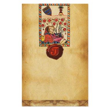 ETERNAL LOVE PARCHMENT RED WAX SEAL MONOGRAM STATIONERY