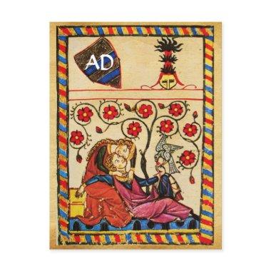 ETERNAL LOVE VALENTINE'S DAY PARCHMENT MONOGRAM HOLIDAY POST