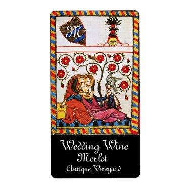ETERNAL LOVE, Wedding Wine Monogram Label