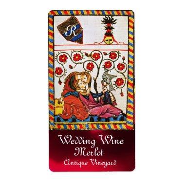 ETERNAL LOVE, Wedding Wine Monogram Label