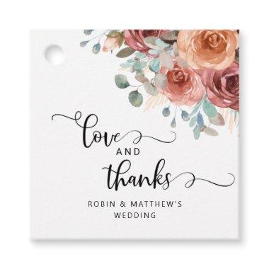 Ethereal Blush, Peach Love and Thanks, Modern, Favor Tags