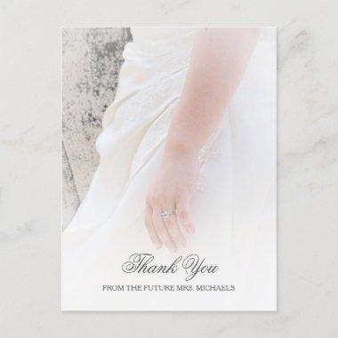 Ethereal Brides Hand Photo Bridal Shower Thank You PostInvitations