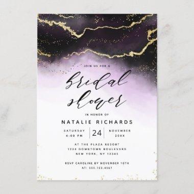 Ethereal Mist Ombre Amethyst Purple Bridal Shower Invitations