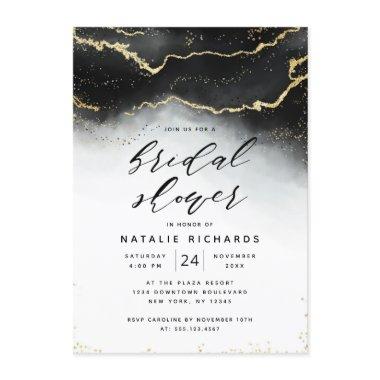 Ethereal Mist Ombre Black Watercolor