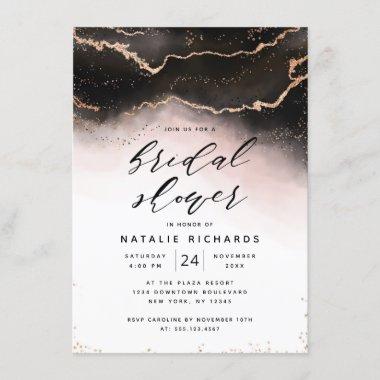 Ethereal Mist Ombre Blush Pink Moody Bridal Shower Invitations
