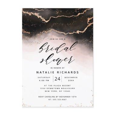 Ethereal Mist Ombre Blush Pink Moody Bridal Shower Invitations