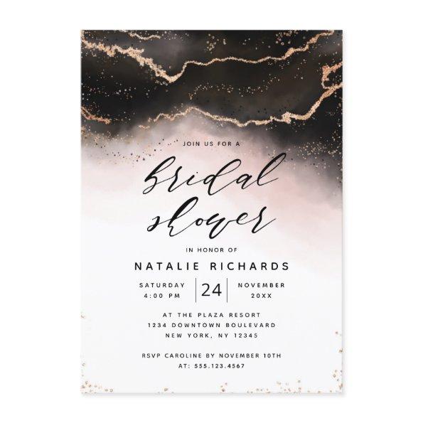 Ethereal Mist Ombre Blush Pink Moody Bridal Shower Invitations