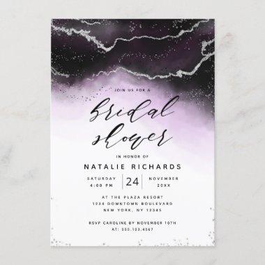 Ethereal Mist Ombre Ultra Violet Bridal Shower Invitations