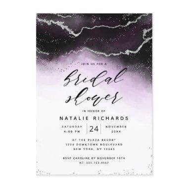 Ethereal Mist Ombre Ultra Violet Bridal Shower Invitations