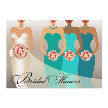 ETHNIC BRIDE Bridal Shower | teal Invitations