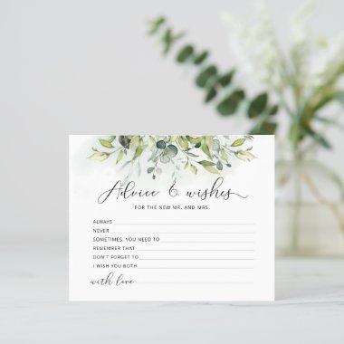Eucalyptus advice and wishes bridal shower Invitations