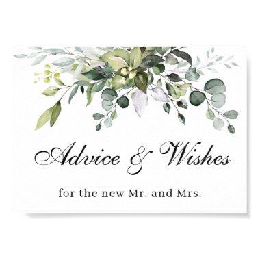 Eucalyptus Advice and Wishes Wedding Poster Sign