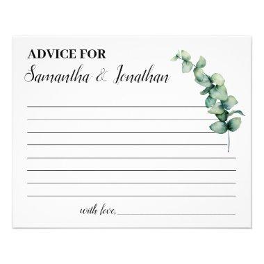 Eucalyptus Advice for Couple Bridal Shower Invitations Flyer