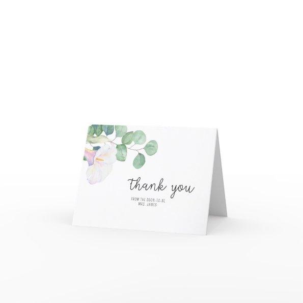 Eucalyptus and calla -  thank you