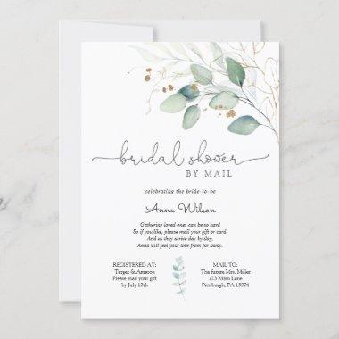 Eucalyptus and Gold Bridal Shower by Mail Invitations