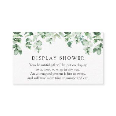 Eucalyptus and Greenery Display Shower Enclosure Invitations