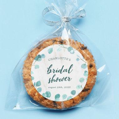 Eucalyptus and Marble  Classic Round Sticker