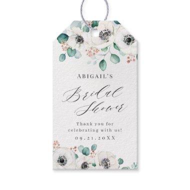 Eucalyptus anemone floral  favor gift tags