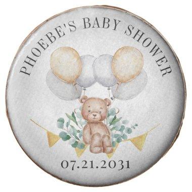 Eucalyptus Baby Shower Bearly Wait Bear & Balloons Chocolate Covered Oreo