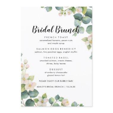 Eucalyptus Bloom Boho Bridal Brunch Menu