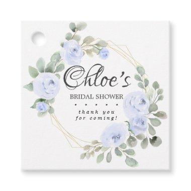 Eucalyptus Blue Floral  Thank You Favor Tags