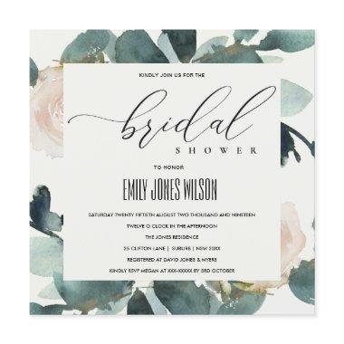 EUCALYPTUS BLUSH ROSE SOFT KRAFT BRIDAL SHOWER Invitations