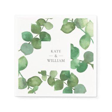 Eucalyptus Boho Greenery Floral Napkins